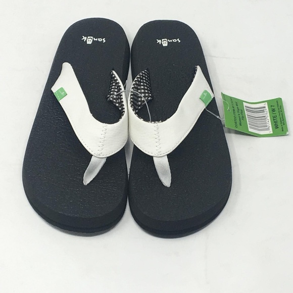 Sanuk Women's Yoga Mat Flip Flop White A - Picture 6 of 8